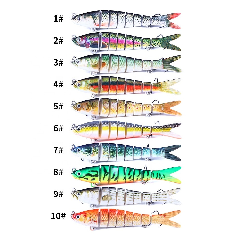 Wholesale 13.7cm 27g Lifelike Multi Jointed Hard Baits 8 Segments Swimbait Fishing Lures