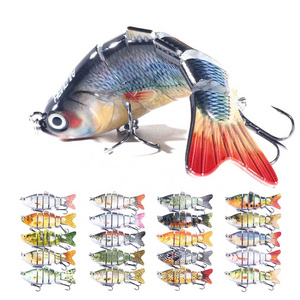 Wholesale 10cm 18g Artificial Multi Sections Bait 6 Segments Jointed Minnow Fishing Lures