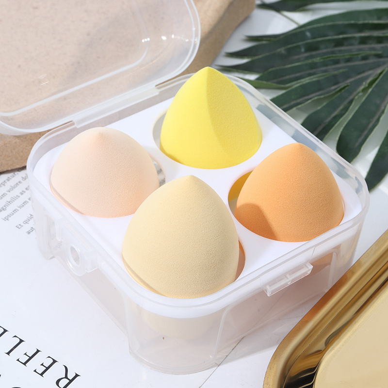 4  8 pcs 4pcs 4piece beauty cosmetic make up makeup sponge blender egg four set  pack packaging with in plastic box case of 8