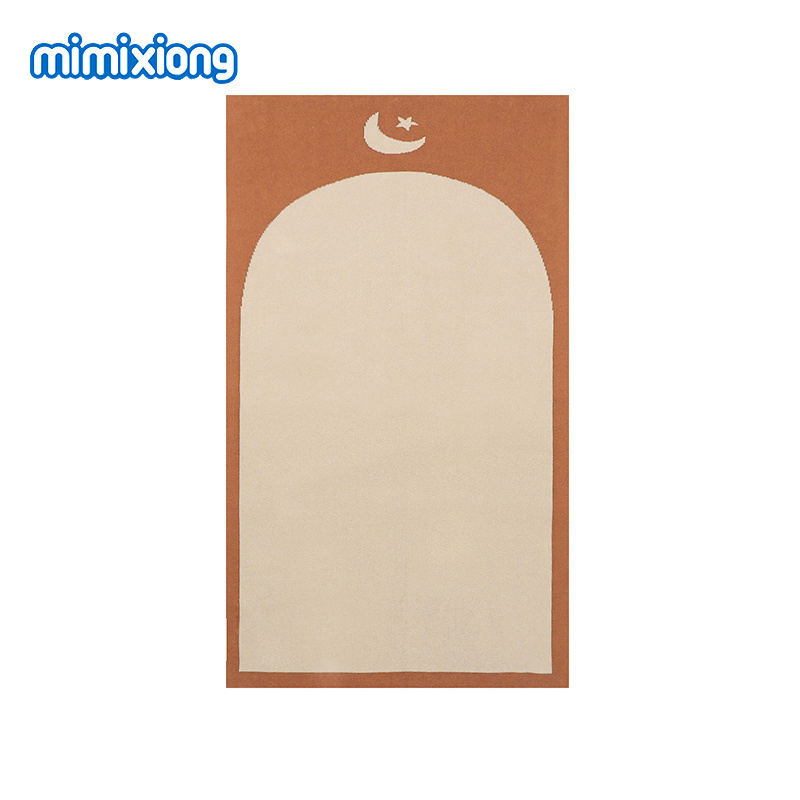 2021 Mimixiong New Design 120*60 Arab Pilgrimage Blanket 100% Cotton Knitted