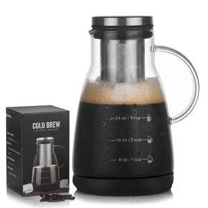 New Arrival Cold Brew Coffee Maker 960ml Iced Coffee Maker Tea Brewer with Easy to Clean Reusable Stainless Steel Mesh Filter