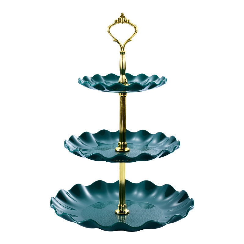 New Arrival 3-Tier Plastic Cupcake Stands Dessert Plates Mini Cakes Fruit Candy Display Tower for Wedding Birthday Party