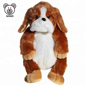 LOW MOQ Cheap Cartoon 3D Stuffed Animal Kids Backpack School Bag Custom OEM Cute Child Baby Toy Soft Plush Brown Dog Backpack