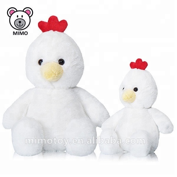 EN71 APPROVED Custom Cute Soft Baby Toy Plush White Chicken Fashion Kids Cartoon Stuffed Animal Easter Gift Plush Chicken Toy