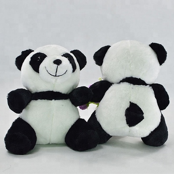 10cm Wholesale Mini Plush Panda Teddy Bear Keyring For Bag LOW MOQ Kids Cartoon Stuffed Soft Plush Toy Cute Panda Keychain