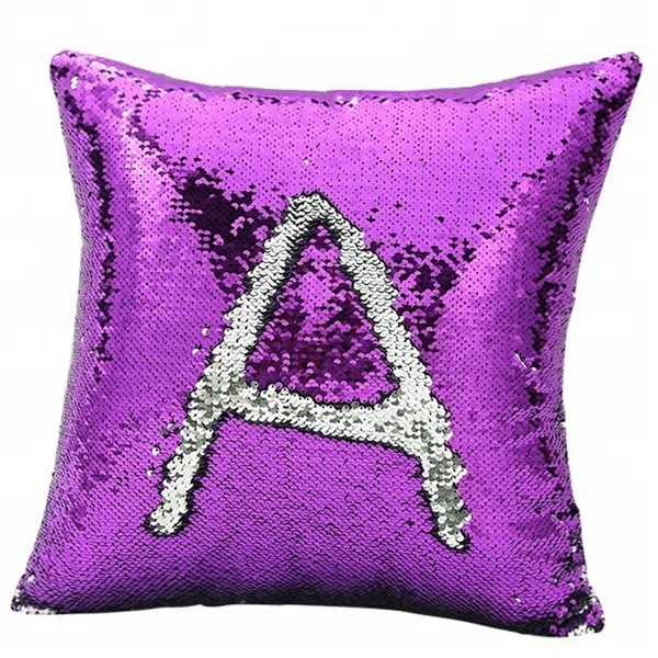 2019 New Valentine Gift Idea Glitter Sequin Cushion Cover Case Set OEM Custom Pretty Reversible Magic Mermaid Sequin Pillow