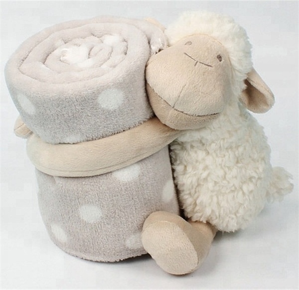 100% Cashmere Polar Fleece Kids Animal Baby Blanket 2018 Fashion New Bron Super Soft Plush Toy Sheep Lamb Baby Swaddle Blanket