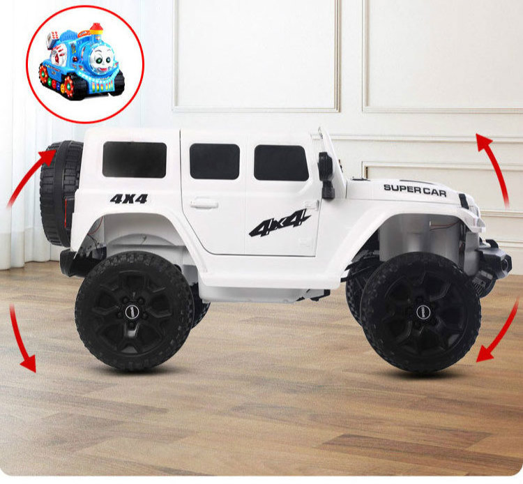 Children's Electric Car Dump Construction Vehicle Four-wheel Drive Truck Ride On Vehicles Kids Electric Car With 2 Seater