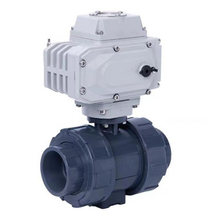 2 Way 3 Way 4 Inch For Water Pipe  Pvc Plastic Double Union 110v 120v Ac Electric  Control  Motorized Pvc Ball Valve