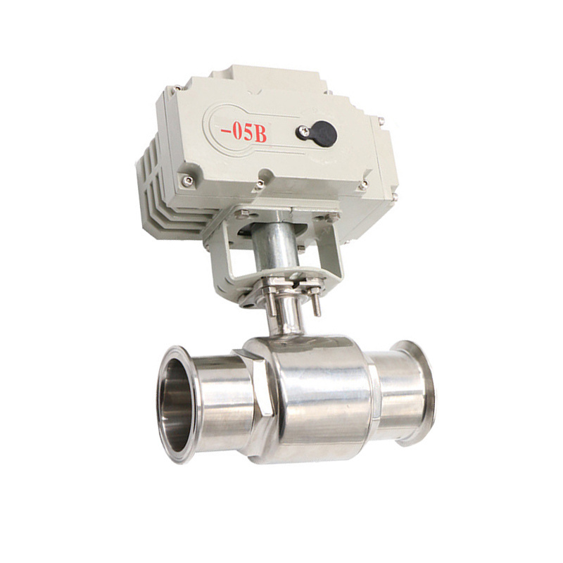 2 Inch Modulating/On Off Type Stainless Steel Ss304 Ss316l Electric Ball Valve Tri Clamp Sanitary 2 Way Motorized Ball Valves