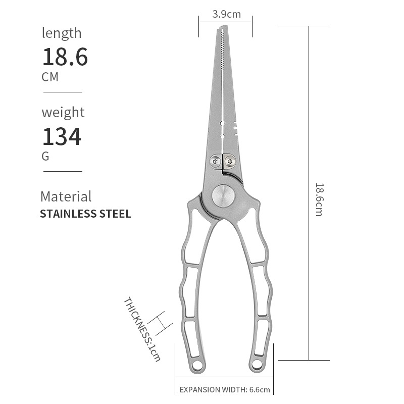 Whole Stainless Steel Fishing Pliers Split Ring Pliers Multifunction Fish Hook Remover Accept Small Order