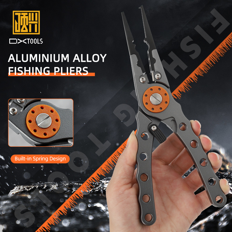 Clamp Solid Multi-Purpose Outdoor Optional Color Aluminum Fishing Pliers Fishing Tool Custom Logo Saltwater Fishing Plier