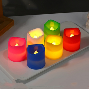 Colorful Flameless Flickering LED Tea Lights Realistic LED Votive Candle Lights for Christmas Wedding Party Decorations