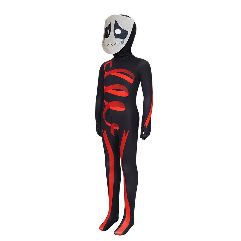 The Amazing Digital Circus Cosplay Jumpsuit White Black Gangle Costume  Kids Adult Bodysuit With Mask For Halloween Party