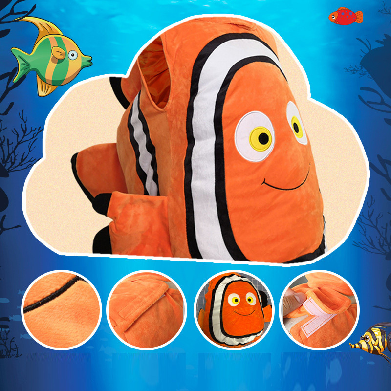 Cartoon Clownfish Nemo Costume For Toddler Kids Baby Cute Fish Cosplay Mascot Costume Halloween Party Purim Carnival