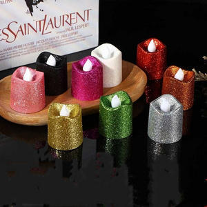 Beeman Glitter Flameless Decorative Tea Light 3D Led Candle For Home Party Decoration Light