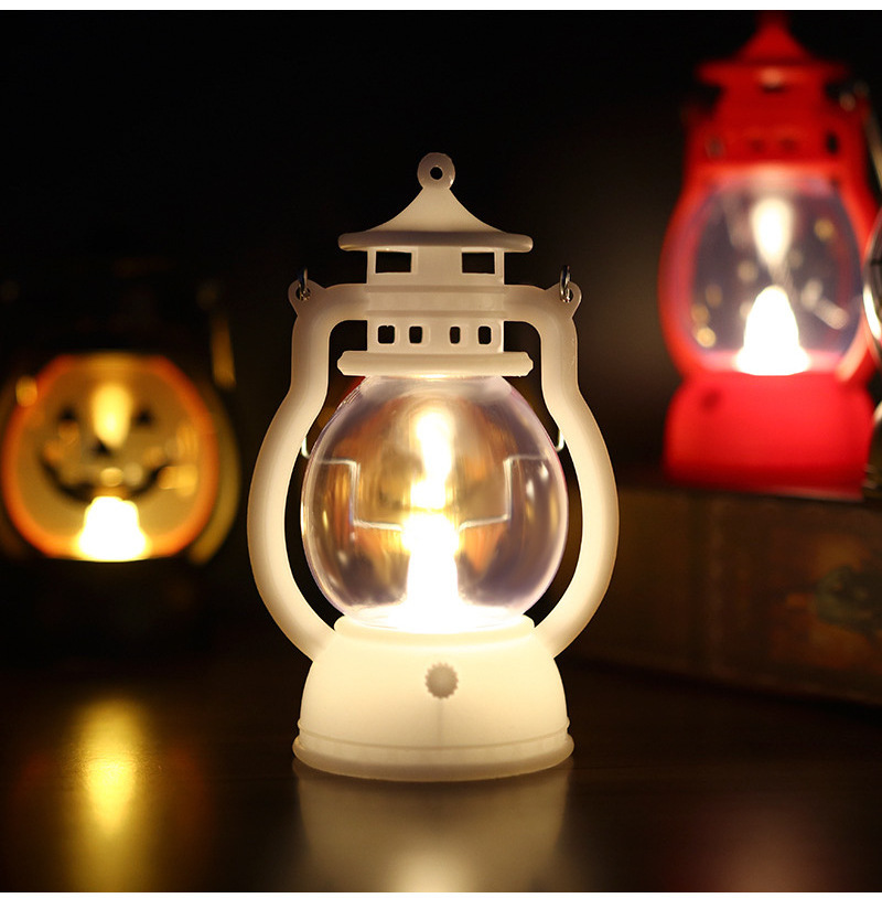 Retro Hanging LED Lantern Lamp Outdoor Small Christmas Led Tea Candles Light With Battery For New Year Party Home Decoration