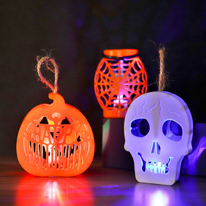 Wholesale LED Colorful Electronic Skull Pumpkin Spider Candle Lights Halloween Decorations Jack o 'Lantern