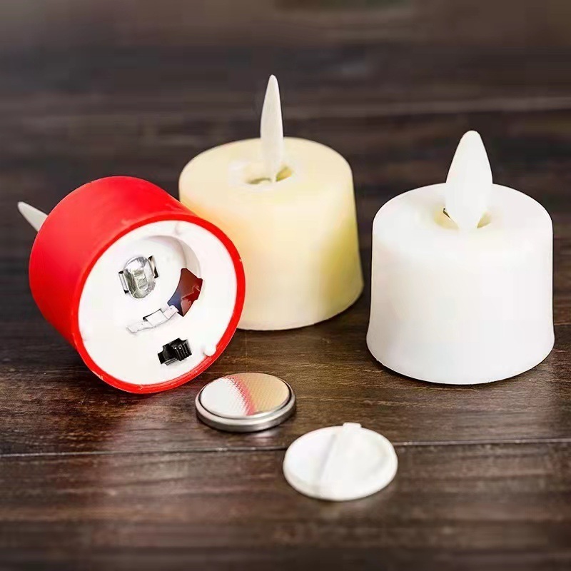 Artificial Flameless Flickering Bougies Led Candle Tea Light Changing Light With Battery Operated Reusable Electronic Candles