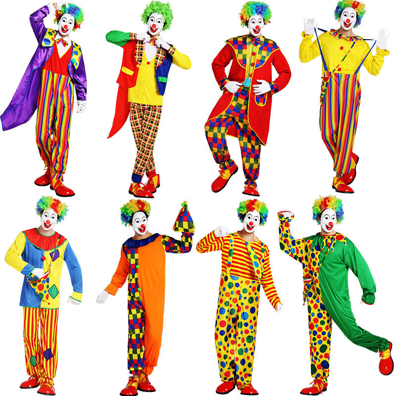 Adult Clown Costumes Carnival Costume Halloween Festival Cosplay Costume For Unisex