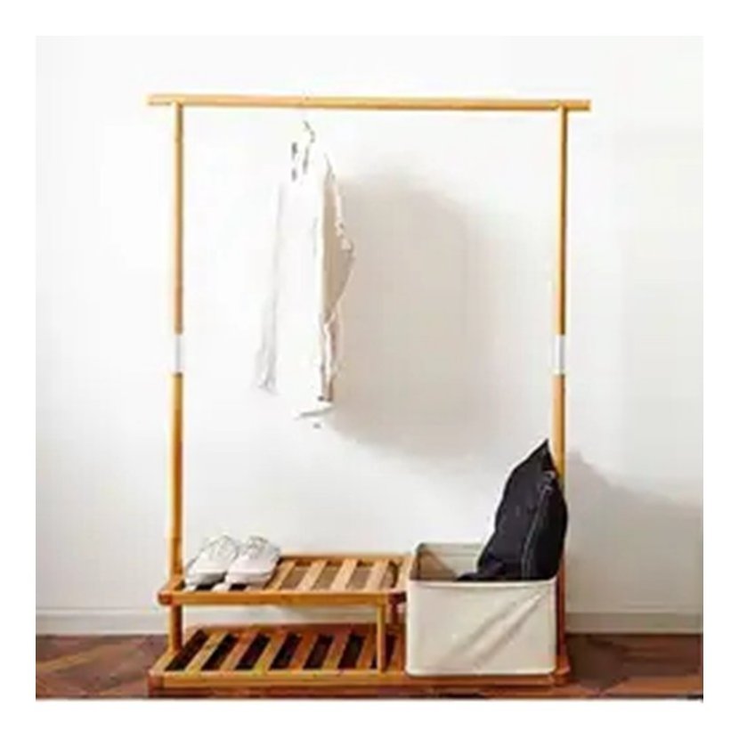 Modern simple floor hanging clothes rack Bedroom foyer multi-functional combination porch hangers