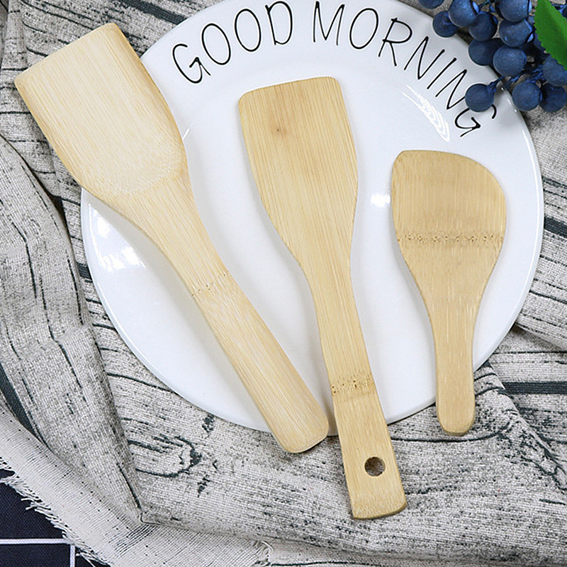 Low Price  Eco-friendly Kitchen Wood Bamboo Wax Spatula kitchen accessories Cooking Non-stick Pan cookware sets