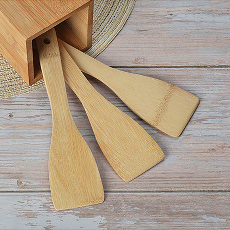 Low Price  Eco-friendly Kitchen Wood Bamboo Wax Spatula kitchen accessories Cooking Non-stick Pan cookware sets