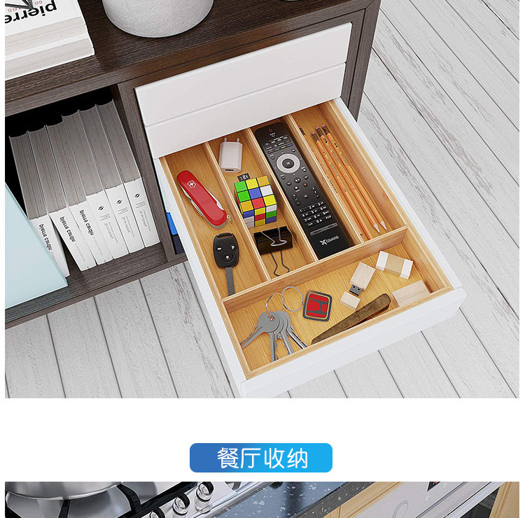 Bamboo home sorting boxes kitchen drawer sorting tableware boxes stationery tools cosmetics sorting boxes