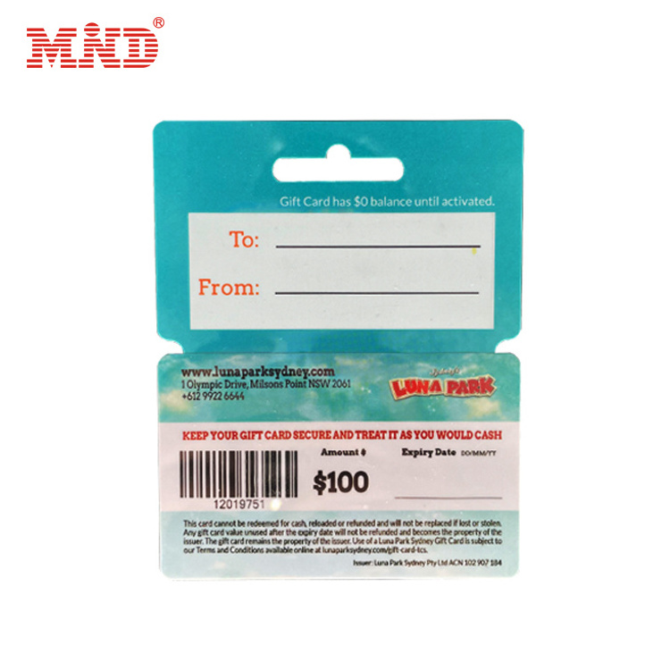 CMYK Printing PVC Barcode Triple 3-up Key Tag Combo Chip Card With Barcode