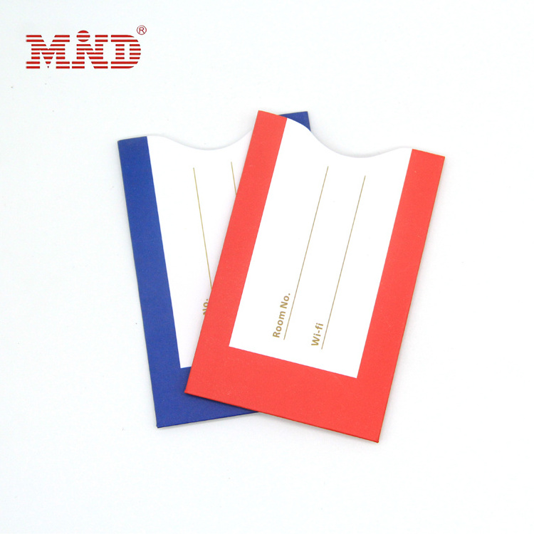 Custom Printing Standard Hotel Key Card Keycard Envelopes / Sleeves / Holders Magnetic Card Holder