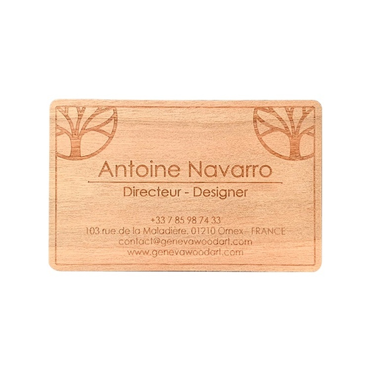 RFID Wooden NFC Hotel Key Cards Custom Bamboo Wood Card With Chip