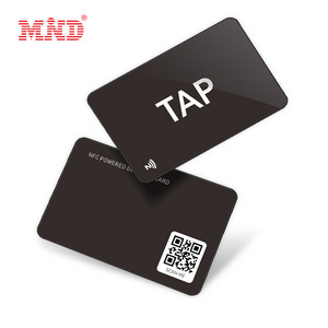 Customized 13.56Mhz Black Matte NFC Card MIFARE Classic 1k RFID Blank PVC Tap Digital Business Cards