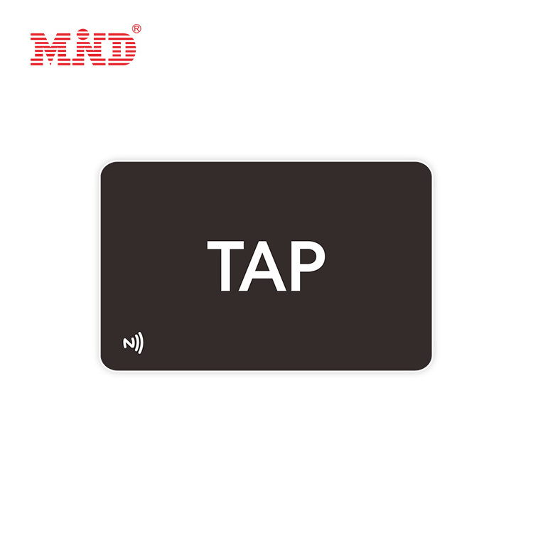 Customized 13.56Mhz Black Matte NFC Card MIFARE Classic 1k RFID Blank PVC Tap Digital Business Cards