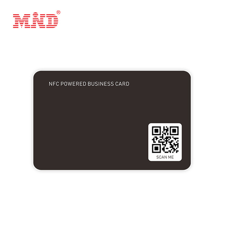 Customized 13.56Mhz Black Matte NFC Card MIFARE Classic 1k RFID Blank PVC Tap Digital Business Cards