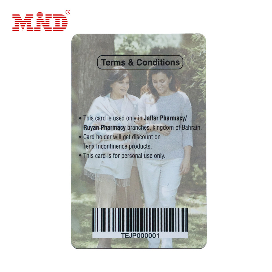 MDP02 pvc loyalty barcode card QR code plastic card