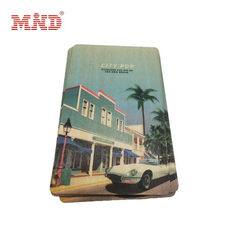 Eco-friendly wooden rfid hotel key card 125Khz 13.56Mhz hotel room card