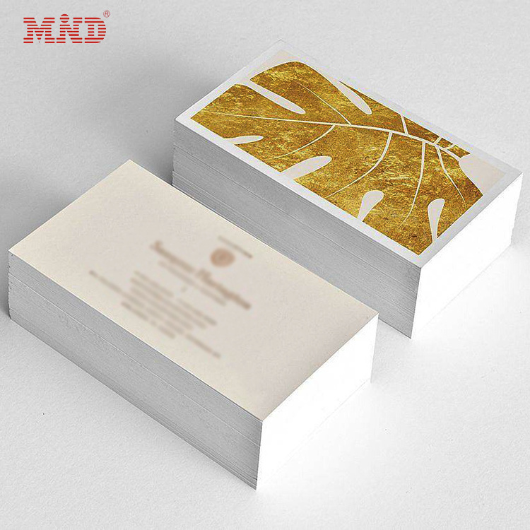 Customized Bio Paper NFC Business Card Printing Luxury Gold Foil Business Cards With Logo