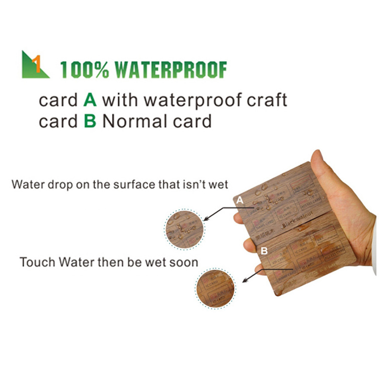 Eco-friendly wooden rfid hotel key card 125Khz 13.56Mhz hotel room card