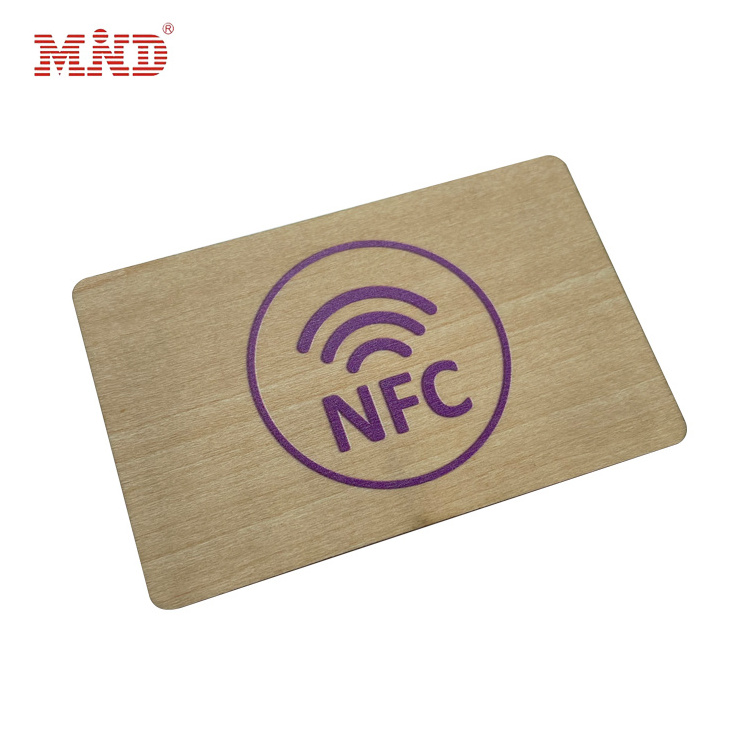 Customized Wooden Bamboo RFID Hotel Key Cards access control card with LF an HF chip