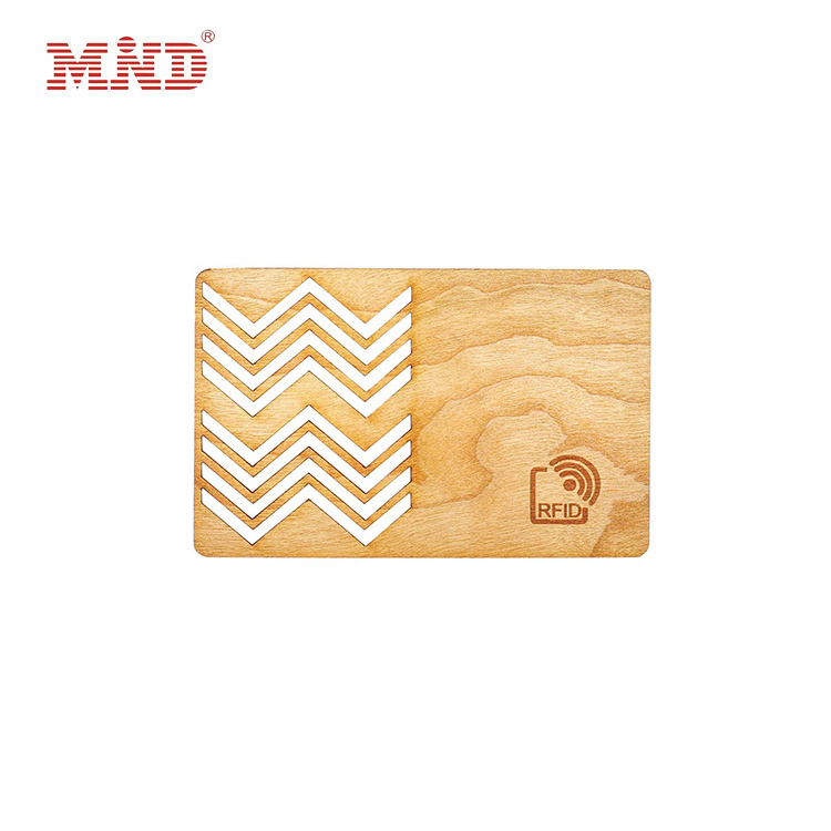 New Arrival RFID wooden cards digital bambu blank bamboo nfc business wood card