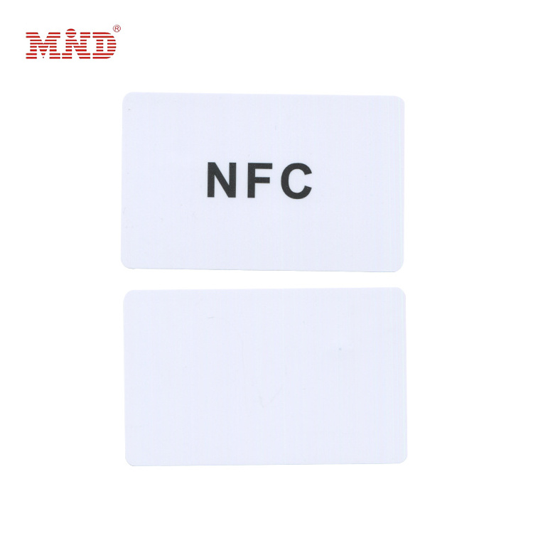 Custom 13.56mhz Inkjet printable F08 chip nfc chip white Blank Pvc Plastic nfc card