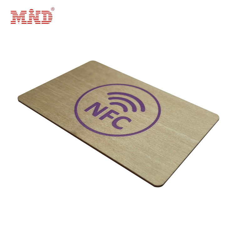 Customized Wooden Bamboo RFID Hotel Key Cards access control card with LF an HF chip