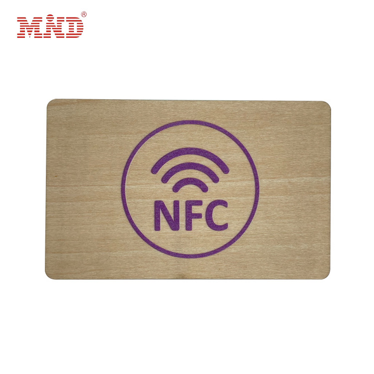 Customized Wooden Bamboo RFID Hotel Key Cards access control card with LF an HF chip