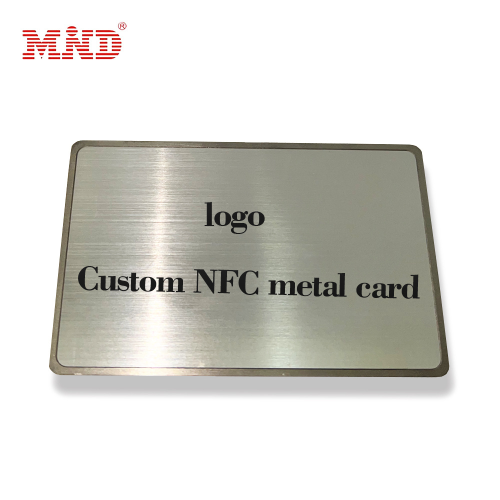 Laser Engraving 24k Gold Plated Nfc Card 13.56mhz Ntag213/ 215/216 Metal Card Nfc Metal Business Card Blank With Nfc