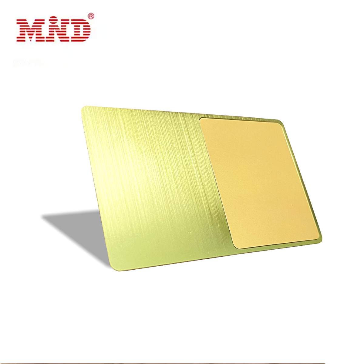 Laser Engraving 24k Gold Plated Nfc Card 13.56mhz Ntag213/ 215/216 Metal Card Nfc Metal Business Card Blank With Nfc