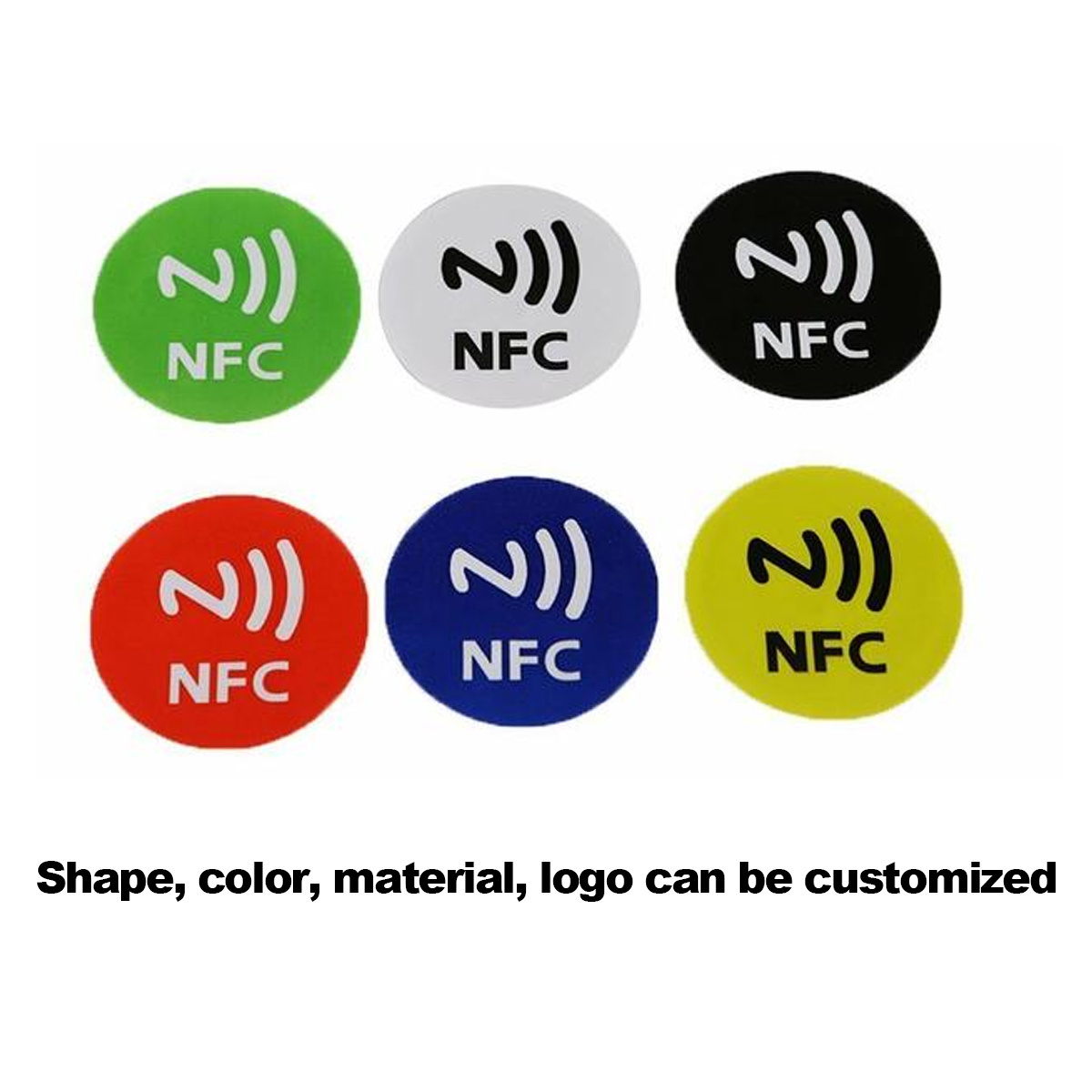 Free sample 13.56MHz nfc chip NTAG215 nfc sticker/Label/Tag custom logo nfc sticker protocol iso14443a tag