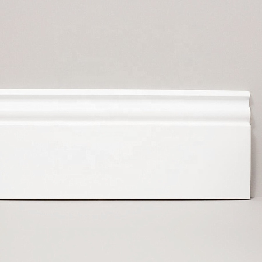 Easy Installation  6cm/ 7cm/8cm/10cm White Decorative PS/PVC/ Plastic Skirting Board Wall Mouldings