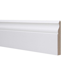 White Coating 9/16 " Solid Wood&MDF& Finger Joint Baseboard Trim Molding