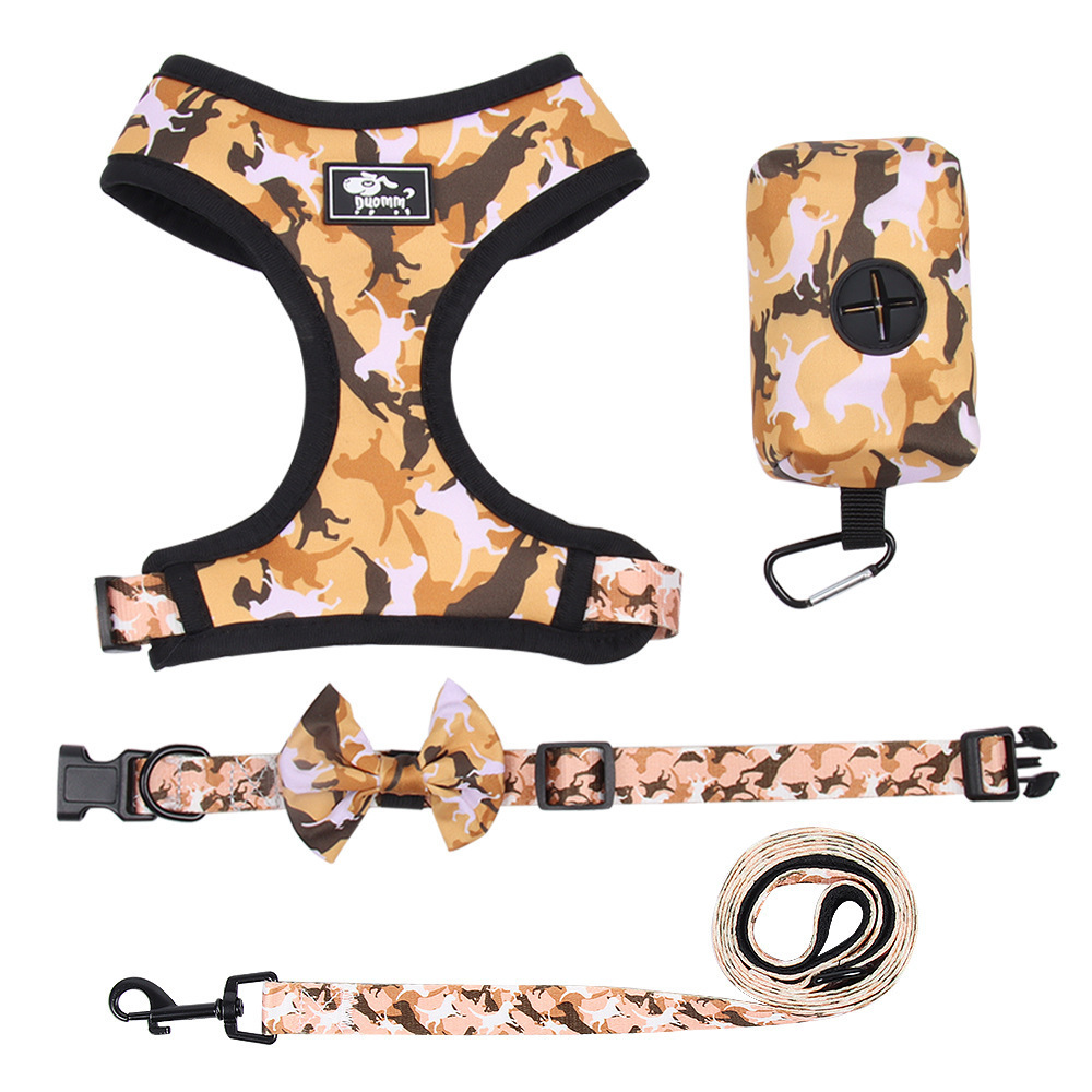 Wholesale Camouflage Design Middle Small Size Dog Harness RTS Dog Harness Set New Arrivals Hot Sale Pet Supplies