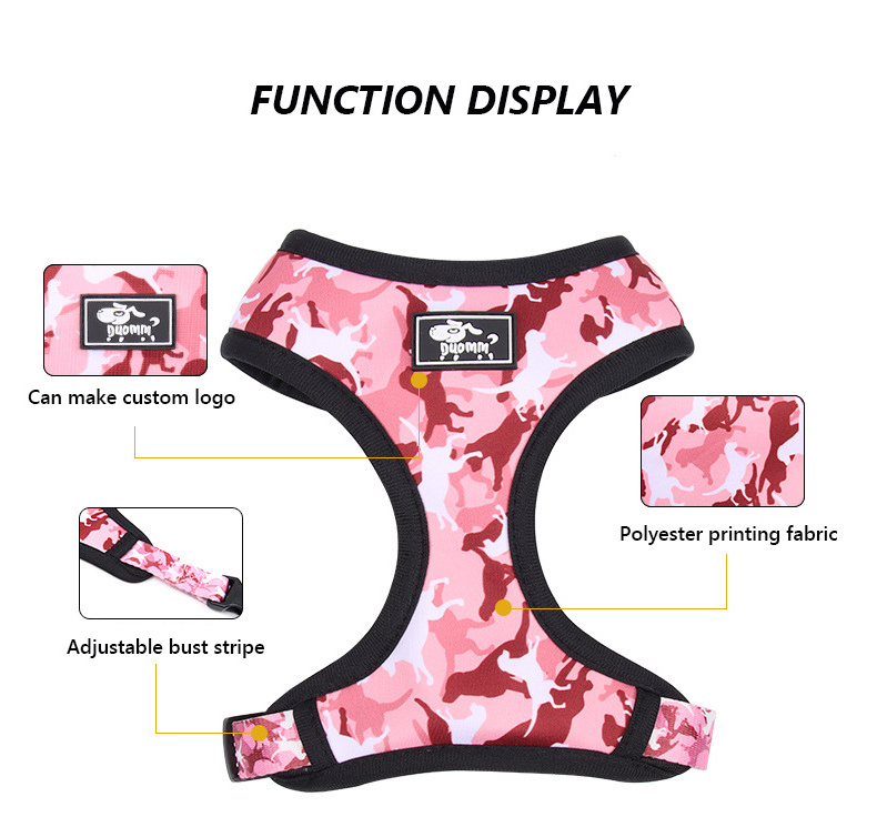 Wholesale Camouflage Design Middle Small Size Dog Harness RTS Dog Harness Set New Arrivals Hot Sale Pet Supplies